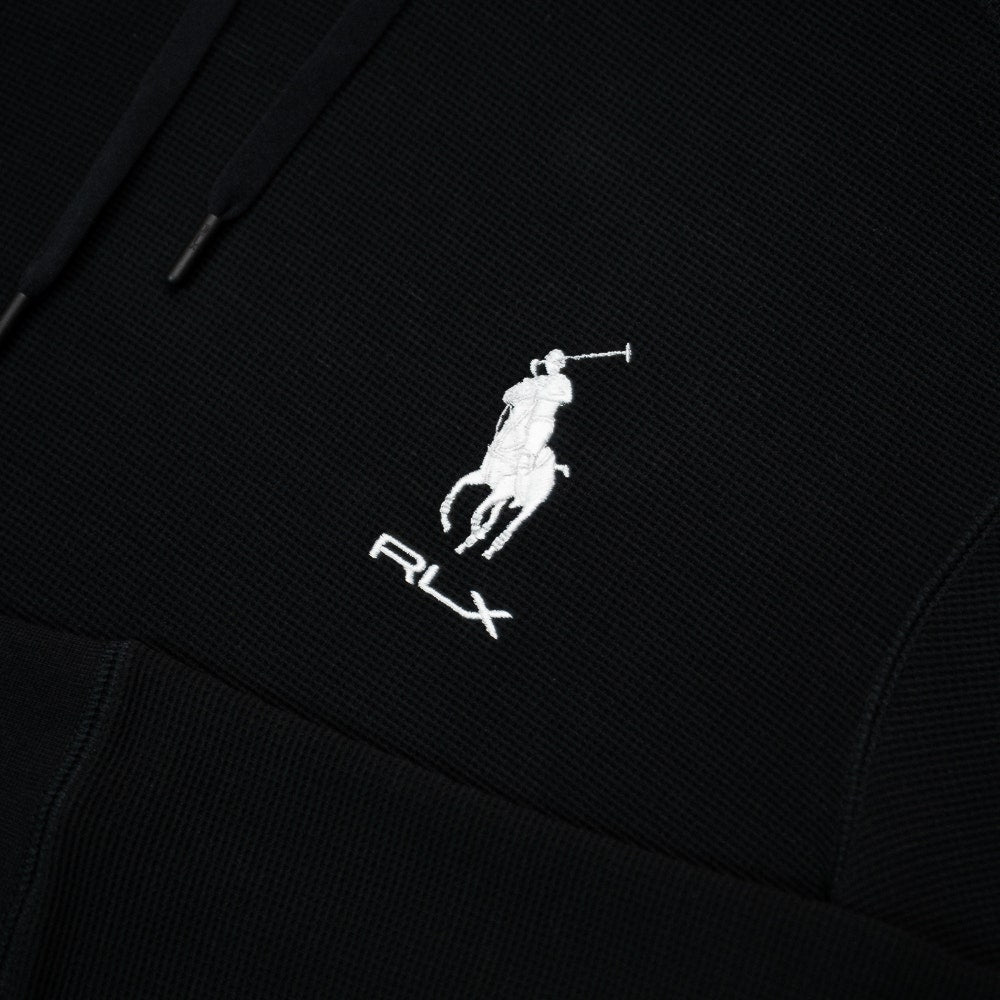 RLX Golf Pullover - RL Tour Pro Logo TW Hoodie - Black - White SS26
