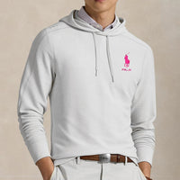 RLX Golf Pullover - RL Tour Pro Logo TW Hoodie - C. White - Fuchsia SS26