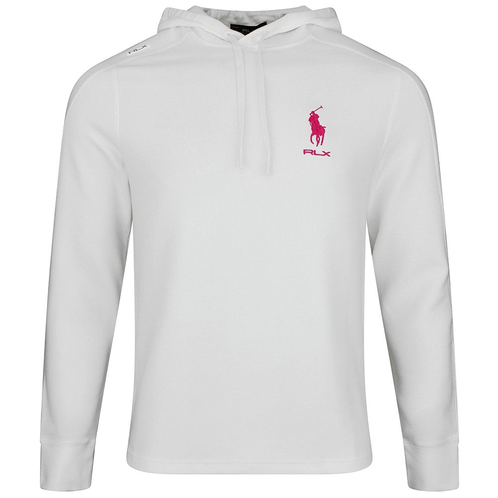 RLX Golf Pullover - RL Tour Pro Logo TW Hoodie - C. White - Fuchsia SS26