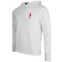 RLX Golf Pullover - RL Tour Pro Logo TW Hoodie - C. White - Fuchsia SS26