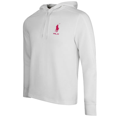 RLX Golf Pullover - RL Tour Pro Logo TW Hoodie - C. White - Fuchsia SS26