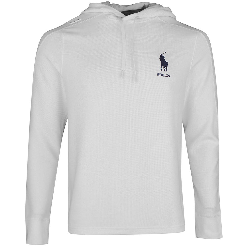 RLX Golf Pullover - RL Tour Pro Logo TW Hoodie - C. White - Navy SS26
