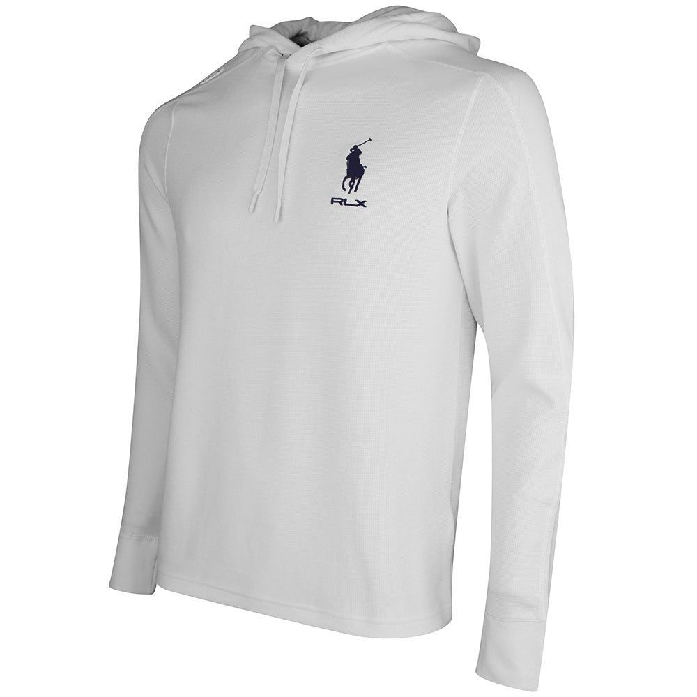 RLX Golf Pullover - RL Tour Pro Logo TW Hoodie - C. White - Navy SS26