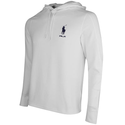 RLX Golf Pullover - RL Tour Pro Logo TW Hoodie - C. White - Navy SS26