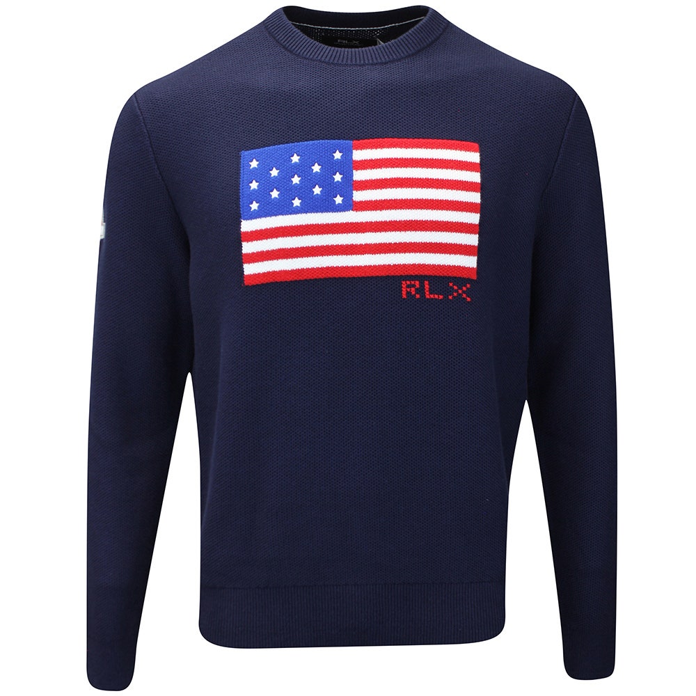 RLX Golf Pullover - Ryder Cup CoolMax Crew Neck - Team USA 2025