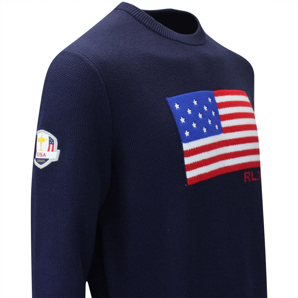 RLX Golf Pullover - Ryder Cup CoolMax Crew Neck - Team USA 2025