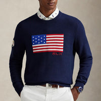 RLX Golf Pullover - Ryder Cup CoolMax Crew Neck - Team USA 2025