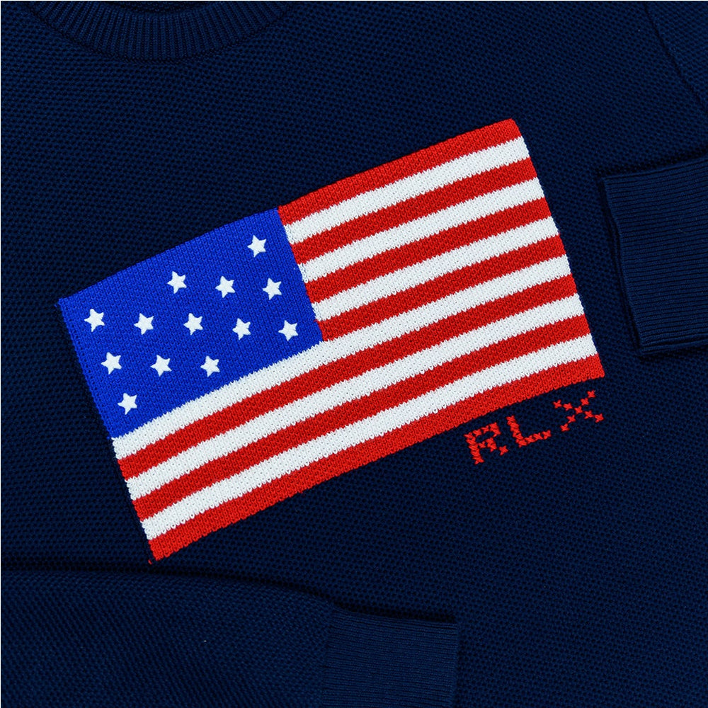 RLX Golf Pullover - Ryder Cup CoolMax Crew Neck - Team USA 2025