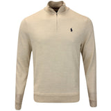 RLX Golf Pullover - Wool Blend QZ - Ecru Tan Htr FA25
