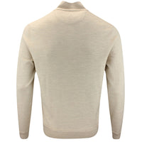 RLX Golf Pullover - Wool Blend QZ - Ecru Tan Htr FA25