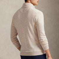 RLX Golf Pullover - Wool Blend QZ - Ecru Tan Htr FA25