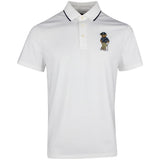 RLX Golf Shirt - Airtech Bear Logo Pique - Ceramic White SS26