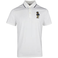 RLX Golf Shirt - Airtech Bear Logo Pique - Ceramic White SS26