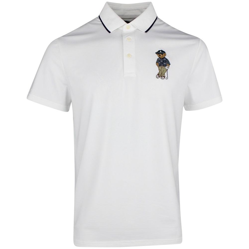 RLX Golf Shirt - Airtech Bear Logo Pique - Ceramic White SS26