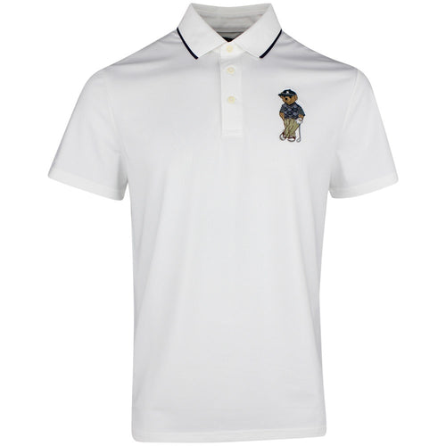 RLX Golf Shirt - Airtech Bear Logo Pique - Ceramic White SS26