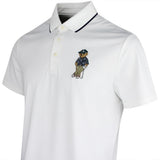 RLX Golf Shirt - Airtech Bear Logo Pique - Ceramic White SS26