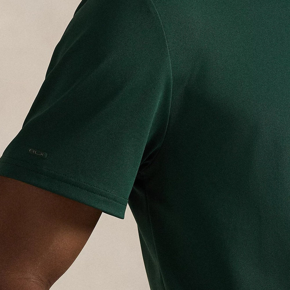 RLX Golf Shirt - Airtech Bear Logo Pique - Moss Agate SS26