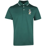 RLX Golf Shirt - Airtech Bear Logo Pique - Moss Agate SS26