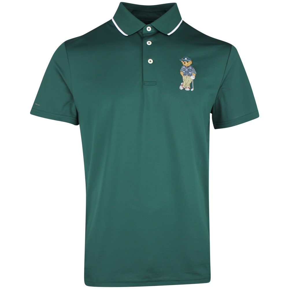 RLX Golf Shirt - Airtech Bear Logo Pique - Moss Agate SS26