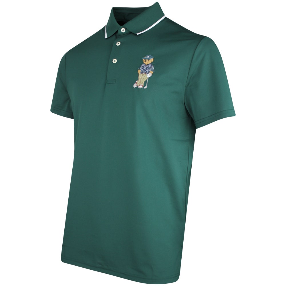 RLX Golf Shirt - Airtech Bear Logo Pique - Moss Agate SS26