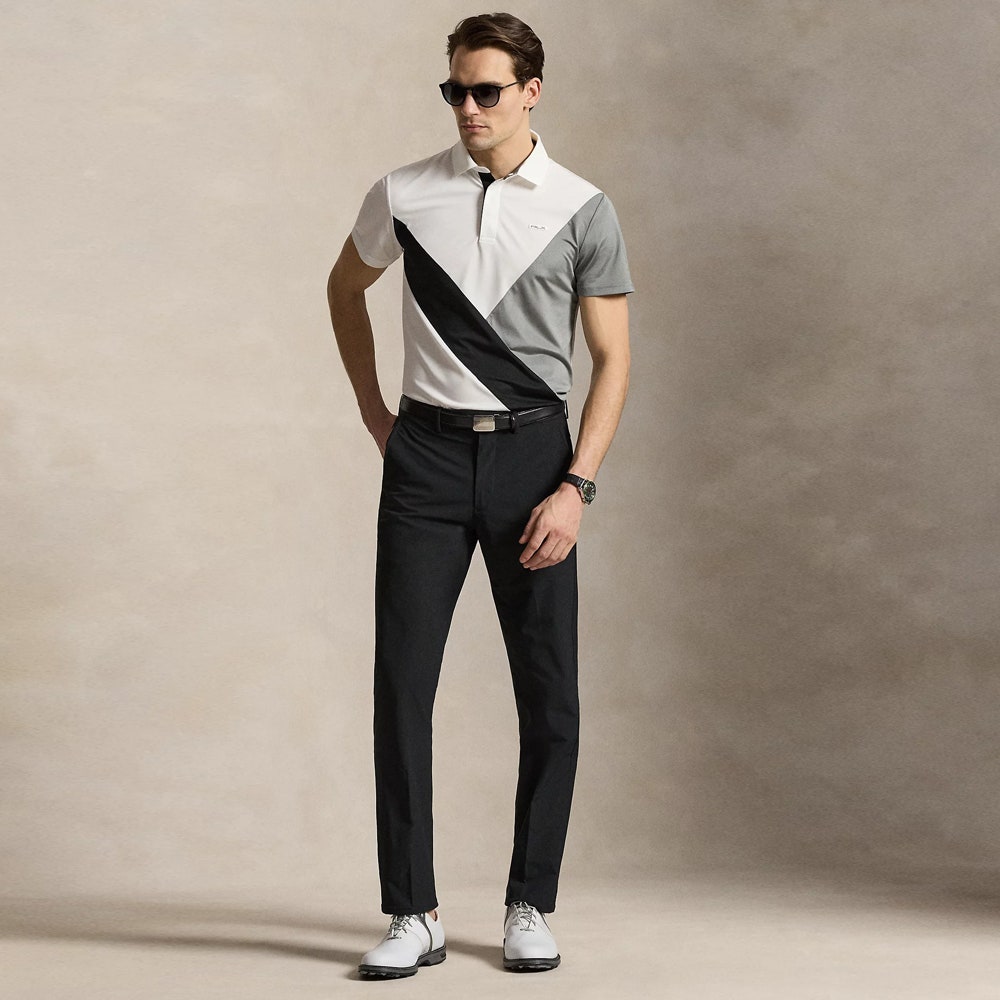 RLX Golf Shirt - Colourblock Airtech Pique - Peak Grey SS26