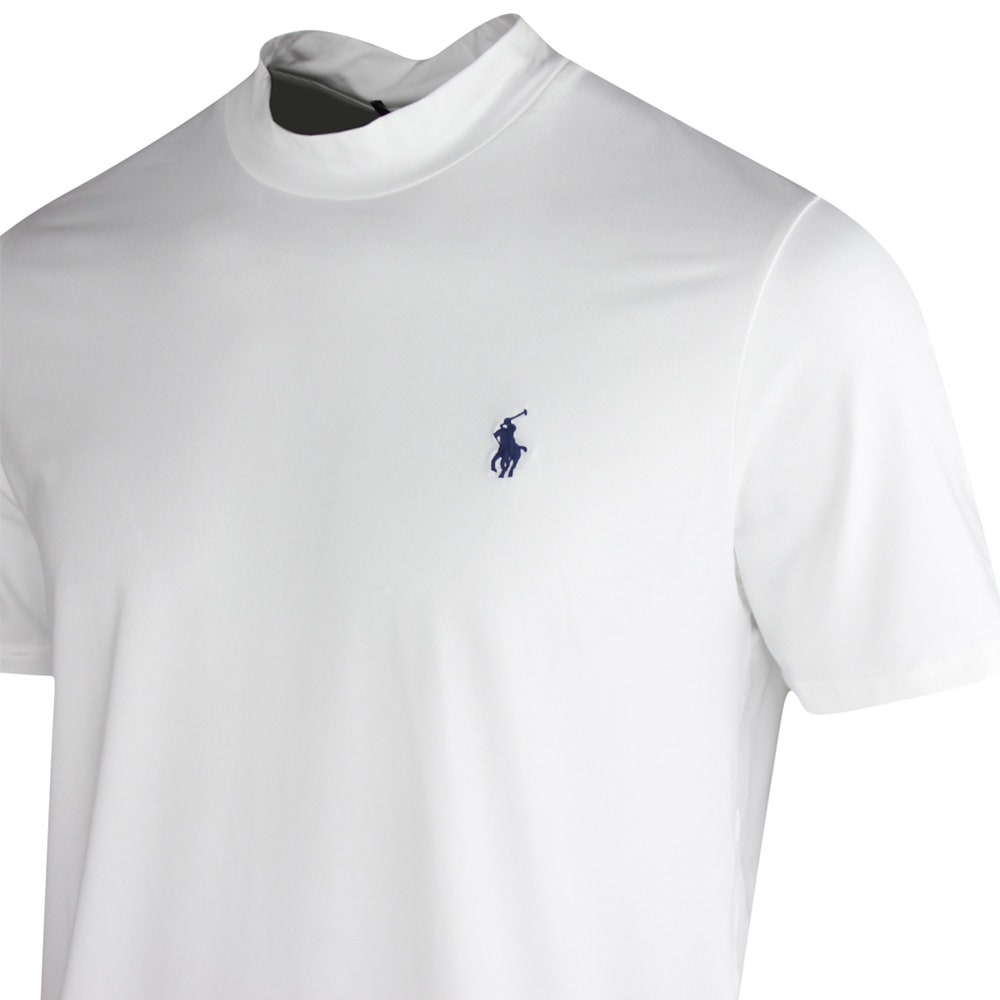 RLX Golf Shirt - Peached Airflow Mock Neck - Ceramic White SS25