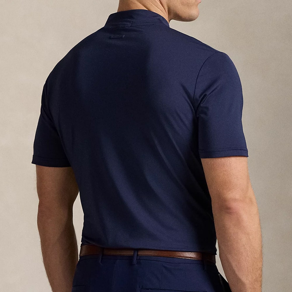 RLX Golf Shirt - Peached Airflow Mock Neck - Refined Navy SS25