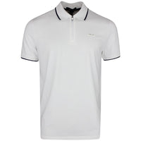 RLX Golf Shirt - Performance Pique QZ Polo - Ceramic White SS25