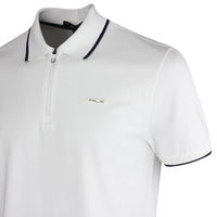 RLX Golf Shirt - Performance Pique QZ Polo - Ceramic White SS25