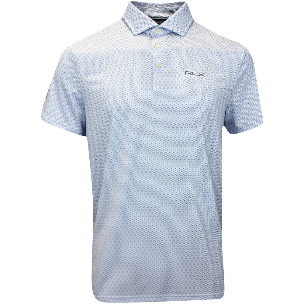 RLX Golf Shirt - Printed Airflow - Blue Crossed Clubs AW24