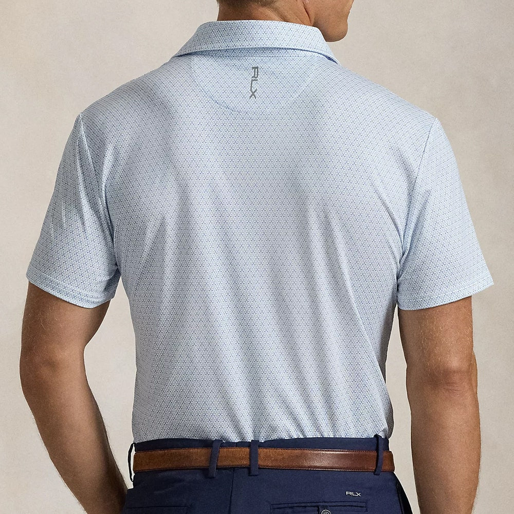 RLX Golf Shirt - Printed Airflow - Blue Crossed Clubs AW24