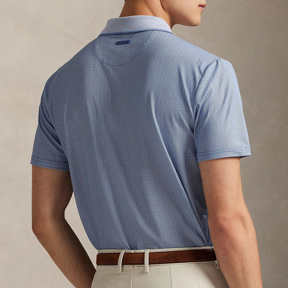 RLX Golf Shirt - Printed Airflow Polo - Old Royal Square Key FA25