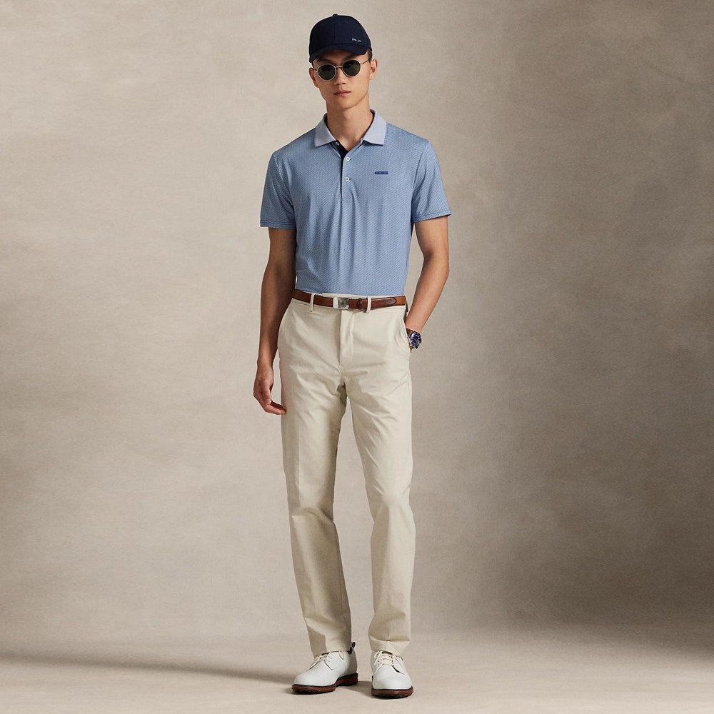 RLX Golf Shirt - Printed Airflow Polo - Old Royal Square Key FA25