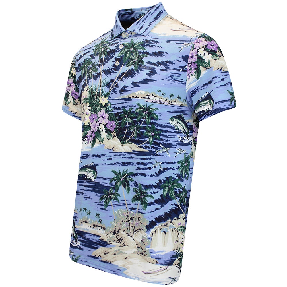 RLX Golf Shirt - Printed Airflow Polo - Tropical Haven FA25