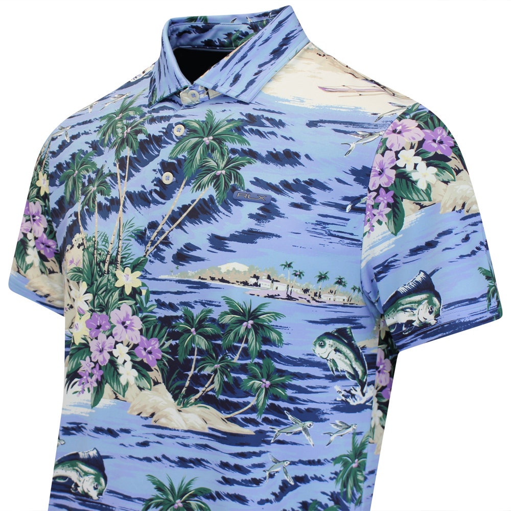 RLX Golf Shirt - Printed Airflow Polo - Tropical Haven FA25