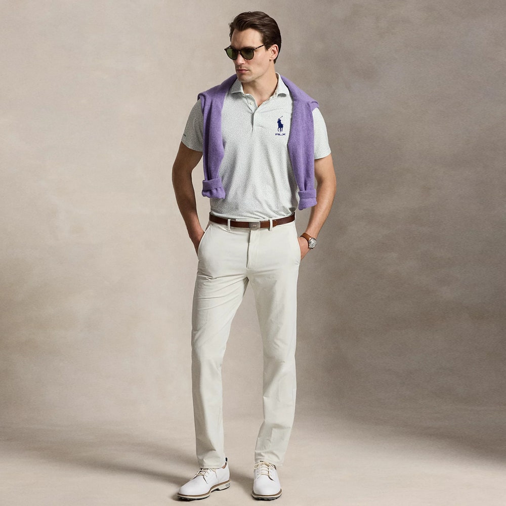 RLX Golf Shirt - RL Tour Pro Logo Botanic Deco - Lima Bean AW26