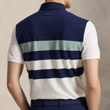 RLX Golf Shirt - RL Tour Pro Logo CB Pique - White - Navy AW26
