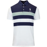 RLX Golf Shirt - RL Tour Pro Logo CB Pique - White - Navy AW26