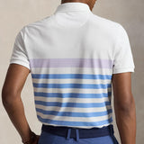 RLX Golf Shirt - RL Tour Pro Logo CB Stripe Pique - Lilac M. AW26