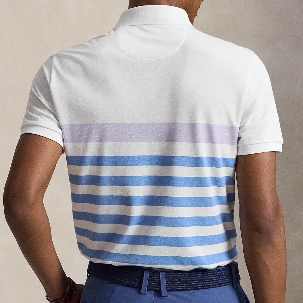 RLX Golf Shirt - RL Tour Pro Logo CB Stripe Pique - Lilac M. AW26