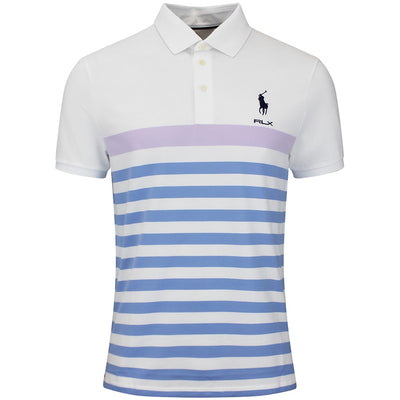 RLX Golf Shirt - RL Tour Pro Logo CB Stripe Pique - Lilac M. AW26