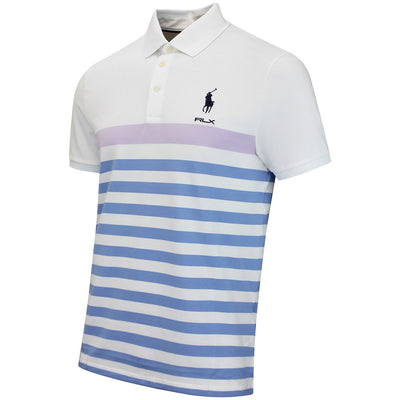 RLX Golf Shirt - RL Tour Pro Logo CB Stripe Pique - Lilac M. AW26