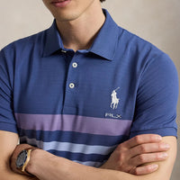 RLX Golf Shirt - RL Tour Pro Logo CB Stripe Pique - Wisteria M. AW26