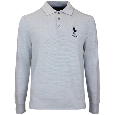 RLX Golf Shirt - RL Tour Pro Logo CoolMax LS - Blue Combo AW26