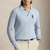 RLX Golf Shirt - RL Tour Pro Logo CoolMax LS - Blue Combo AW26