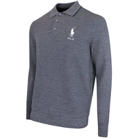 RLX Golf Shirt - RL Tour Pro Logo CoolMax LS - Navy Combo AW26