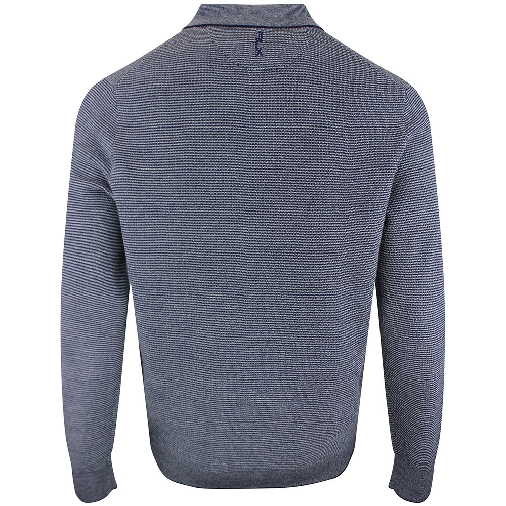 RLX Golf Shirt - RL Tour Pro Logo CoolMax LS - Navy Combo AW26