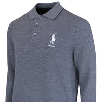 RLX Golf Shirt - RL Tour Pro Logo CoolMax LS - Navy Combo AW26