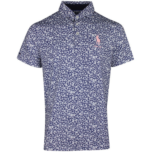 RLX Golf Shirt - RL Tour Pro Logo Ditsy Hibiscus - Refined Navy SS26