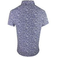 RLX Golf Shirt - RL Tour Pro Logo Ditsy Hibiscus - Refined Navy SS26